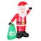 6ft. Inflatable Christmas Santa with Warm White LED Lights